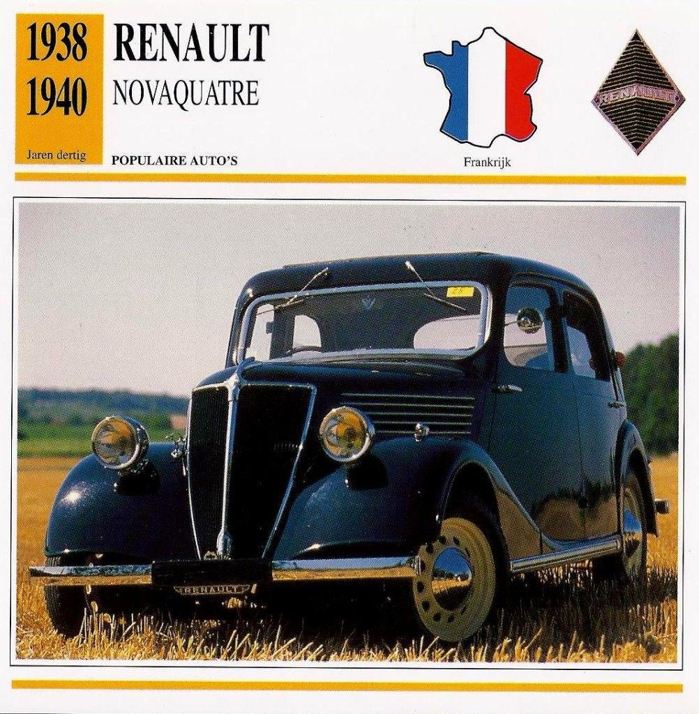 Ma121 autokaart renault novaquatre, Ophalen of Verzenden, Zo goed als nieuw, Auto's