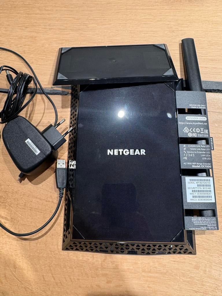 Netgear EX7000 WiFi Extender - Zo goed als nieuw, Ophalen of Verzenden, Zo goed als nieuw, Router