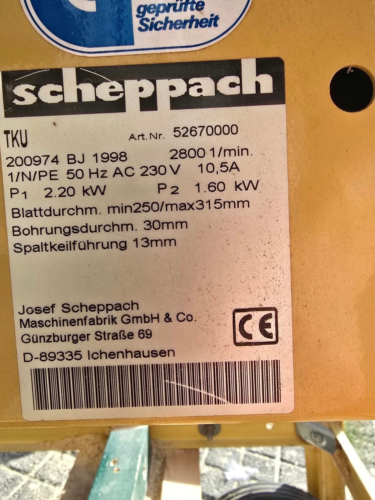 Scheppach TKU Cirkelzaag - Krachtig en Betrouwbaar