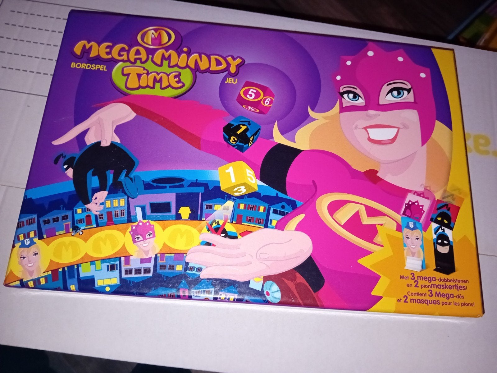 Mega Mindy Time Bordspel, Drie of vier spelers, Ophalen, Gebruikt