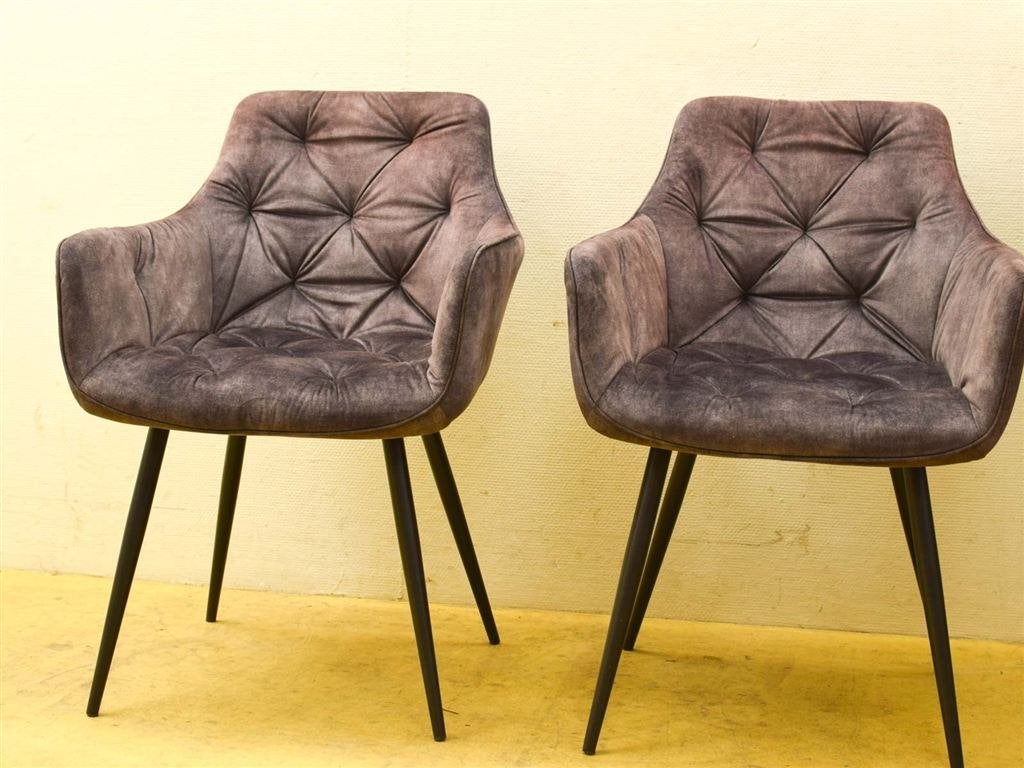 2 stuks stoelen 51493, Huis en Inrichting, Ophalen of Verzenden, Gebruikt, Grijs, Vijf, Zes of meer stoelen