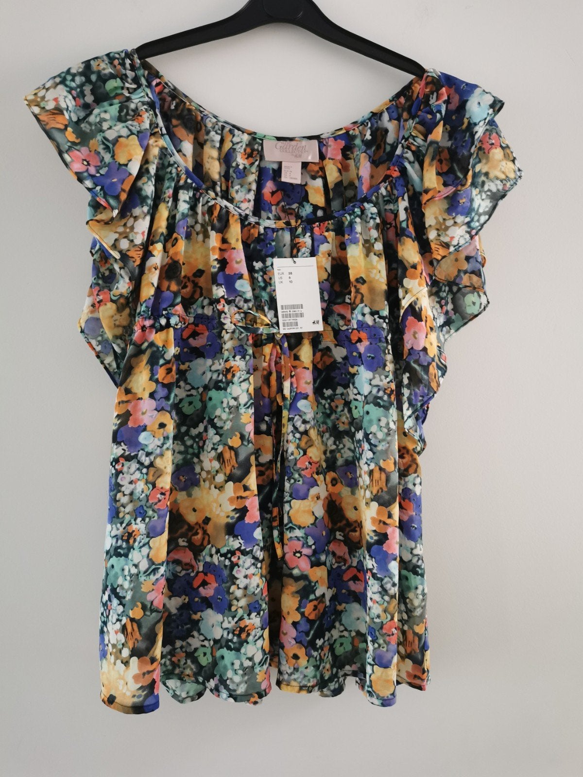 H&M Garden Collection blouse met bloemenprint mt. 38, Maat 38/40 (M), H&M, Nieuw, Meerkleurig