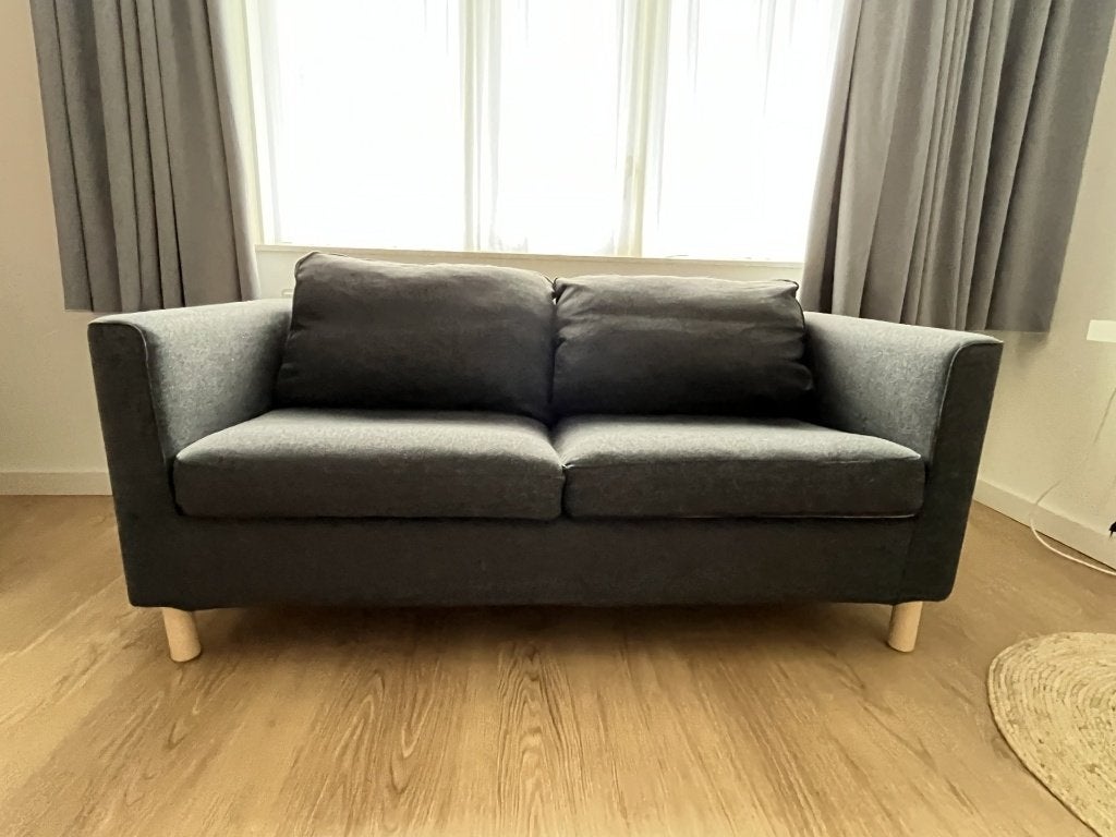 IKEA PÄRUP 2-zitsbank antraciet/donkergrijs, Ophalen, Hout, 150 tot 200 cm, Tweepersoons