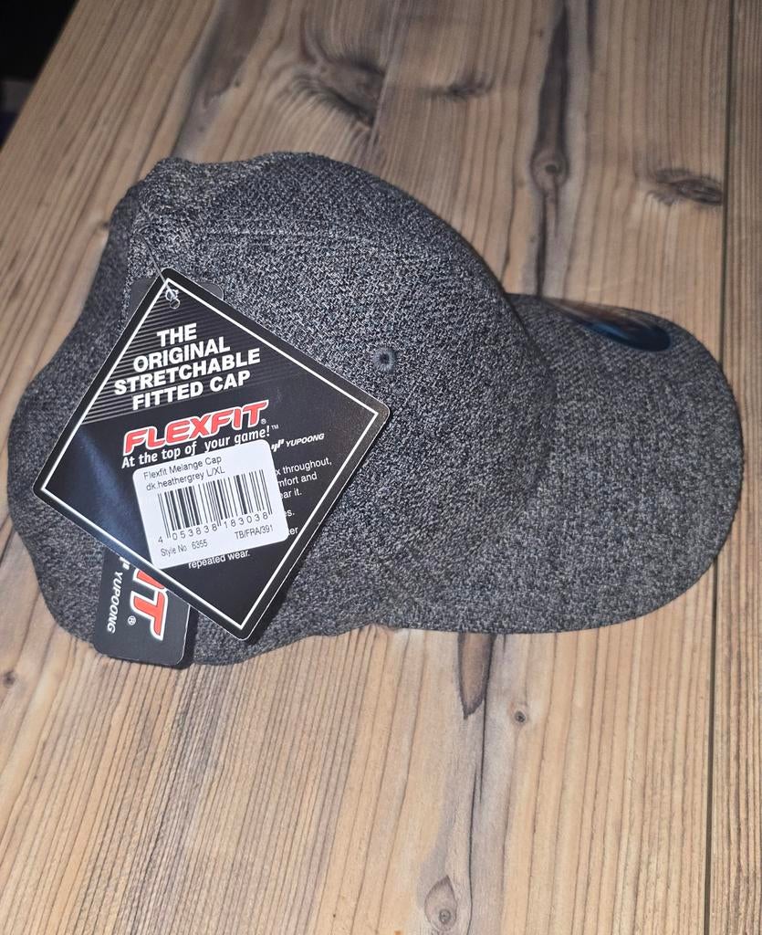 FLEXFIT MELANGE PET MAAT L/XL HEATERGREY, Ophalen of Verzenden, Nieuw