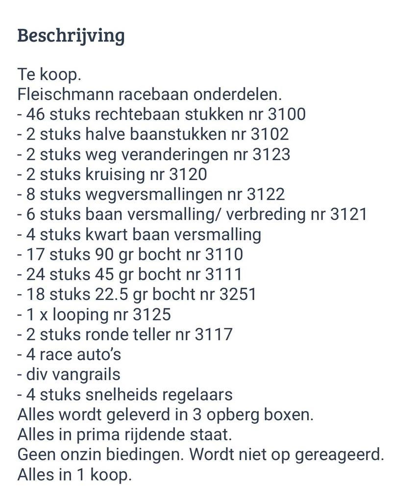 Fleischmann racebaan, Kinderen en Baby's, Speelgoed | Racebanen, Ophalen of Verzenden, Gebruikt, Elektrisch, Fleischmann