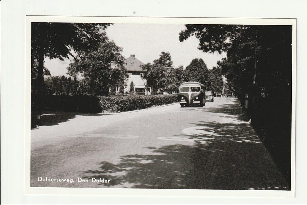 DEN DOLDER DOLDERSEWEG FORD TRAMBUS JONGERIUS AUTOBUS + AUTO, Ophalen of Verzenden, 1940 tot 1960, Ongelopen, Utrecht