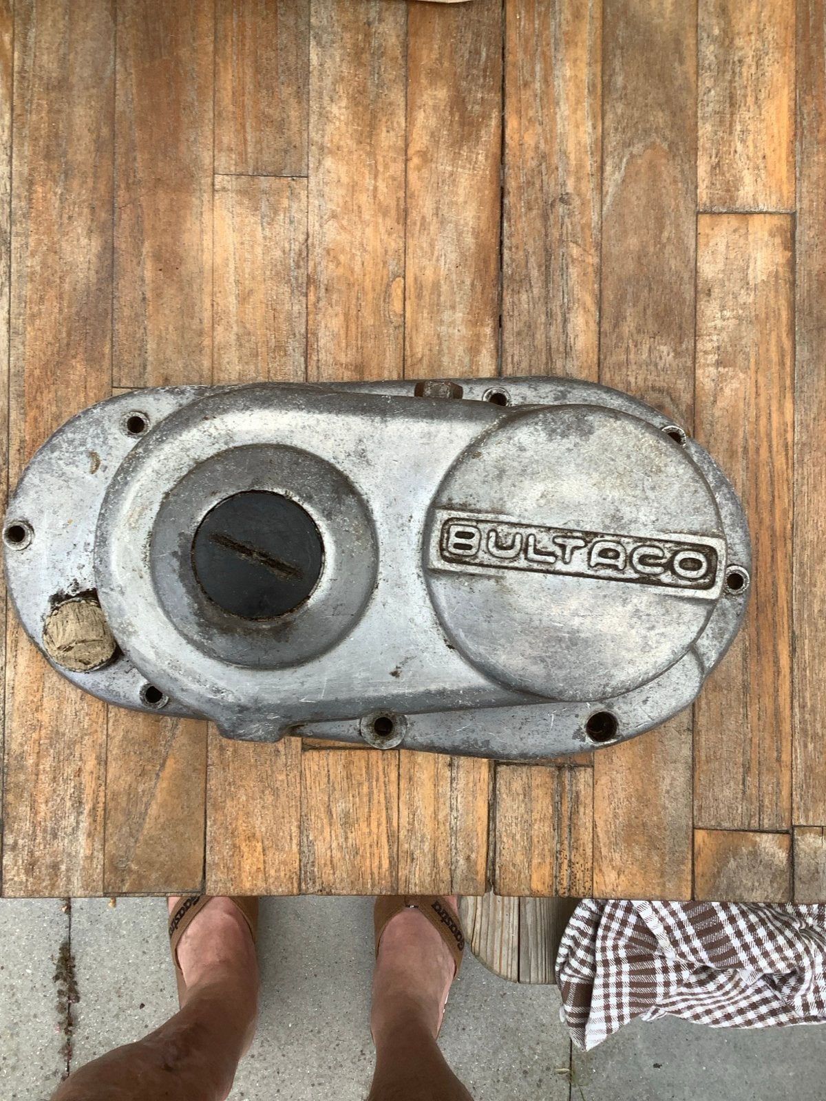 Bultaco rechter carter deksel - Origineel onderdeel, Motoren, Ophalen of Verzenden, Gebruikt