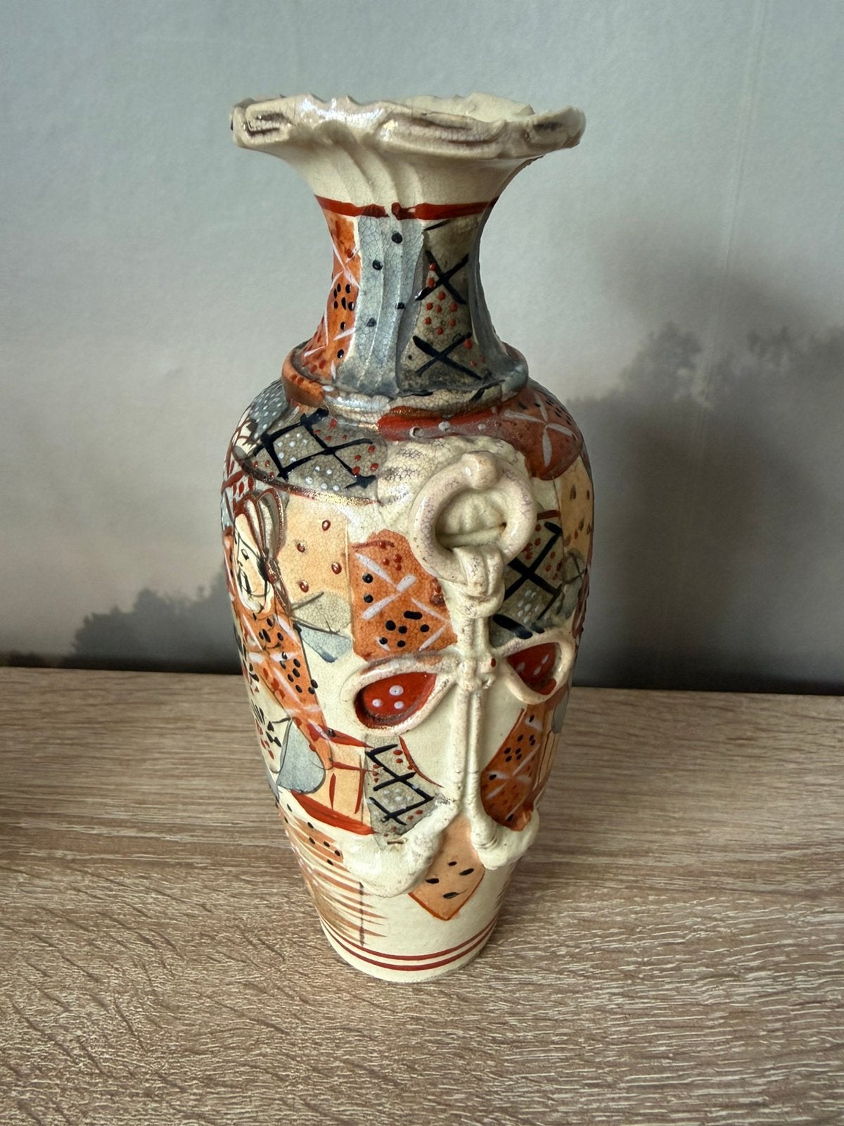 Antieke Japanse Satsuma Vaas (Moriage), Antiek en Kunst, Antiek | Vazen, Ophalen of Verzenden