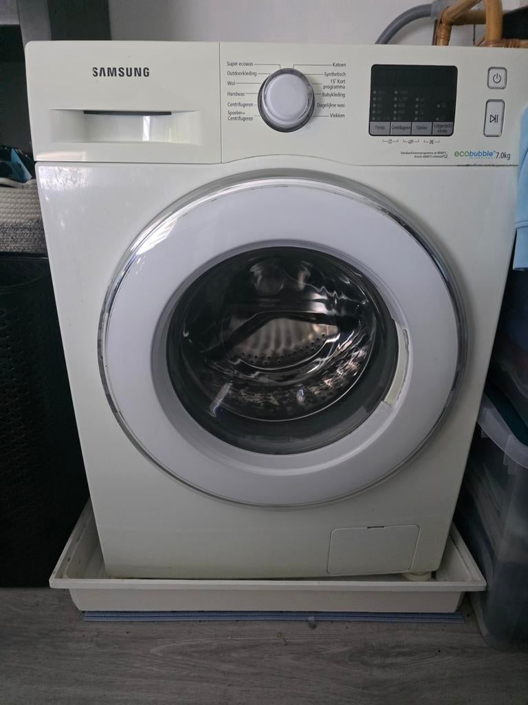 Samsung Eco Bubble 7 kg wasmachine - werkt perfect!, Witgoed en Apparatuur, Wasmachines, 6 tot 8 kg, Ophalen, Gebruikt, Voorlader