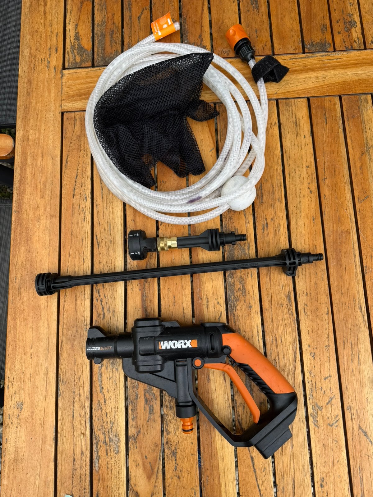 Worx hydroshot WG629E, Ophalen of Verzenden, Zo goed als nieuw, Accu