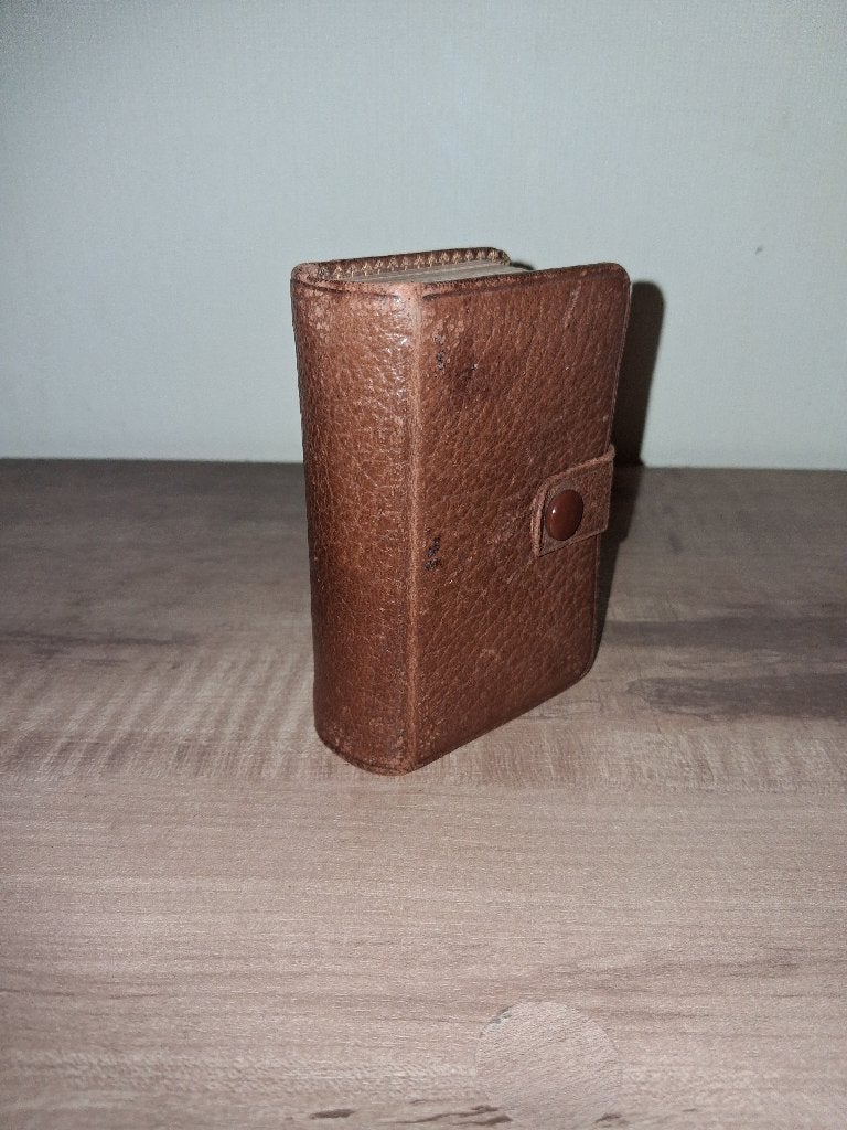 Antiek psalmboekje 1918 – leren band met drukknop, Antiek en Kunst, Antiek | Boeken en Bijbels, Ophalen of Verzenden