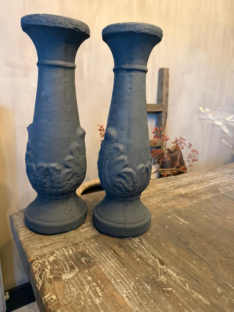 Betonnen kandelaars, Huis en Inrichting, Woonaccessoires | Zuilen en Pilaren, Ophalen, Zo goed als nieuw