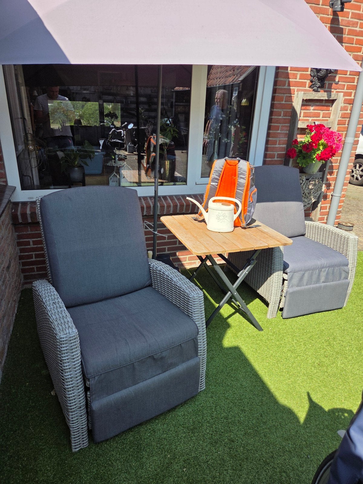 Verstelbare tuinstoelen/loungestoelen Intenso, Ophalen, Gebruikt, Wicker, Verstelbaar