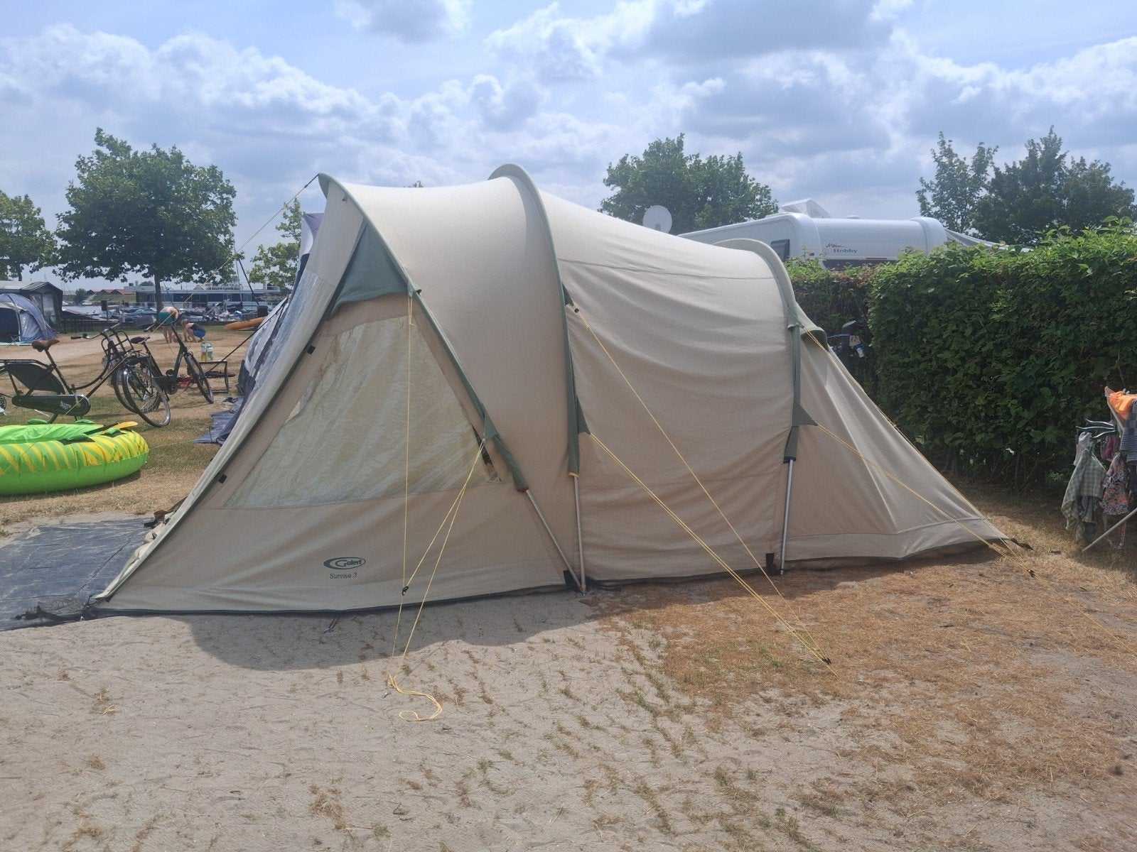 Gelert Sunrise 3 katoenen tent met vast grondzeil, Ophalen of Verzenden, Gebruikt