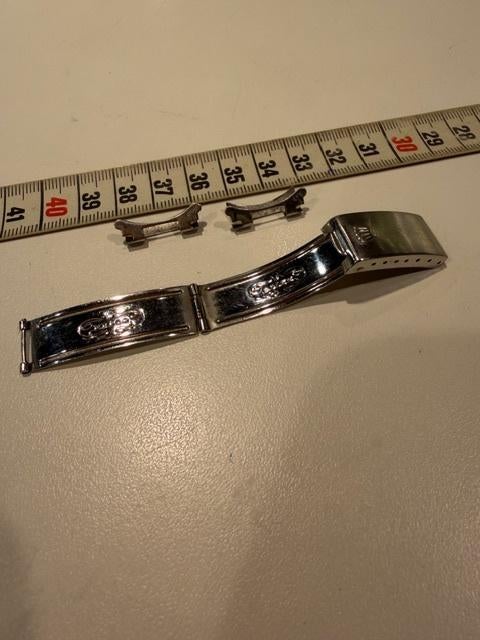 Rolex gesp (clasp) sluiting 78340 lady 12mm +  endlinks 455B, Sieraden, Tassen en Uiterlijk, Horloges | Dames, Staal, Gebruikt