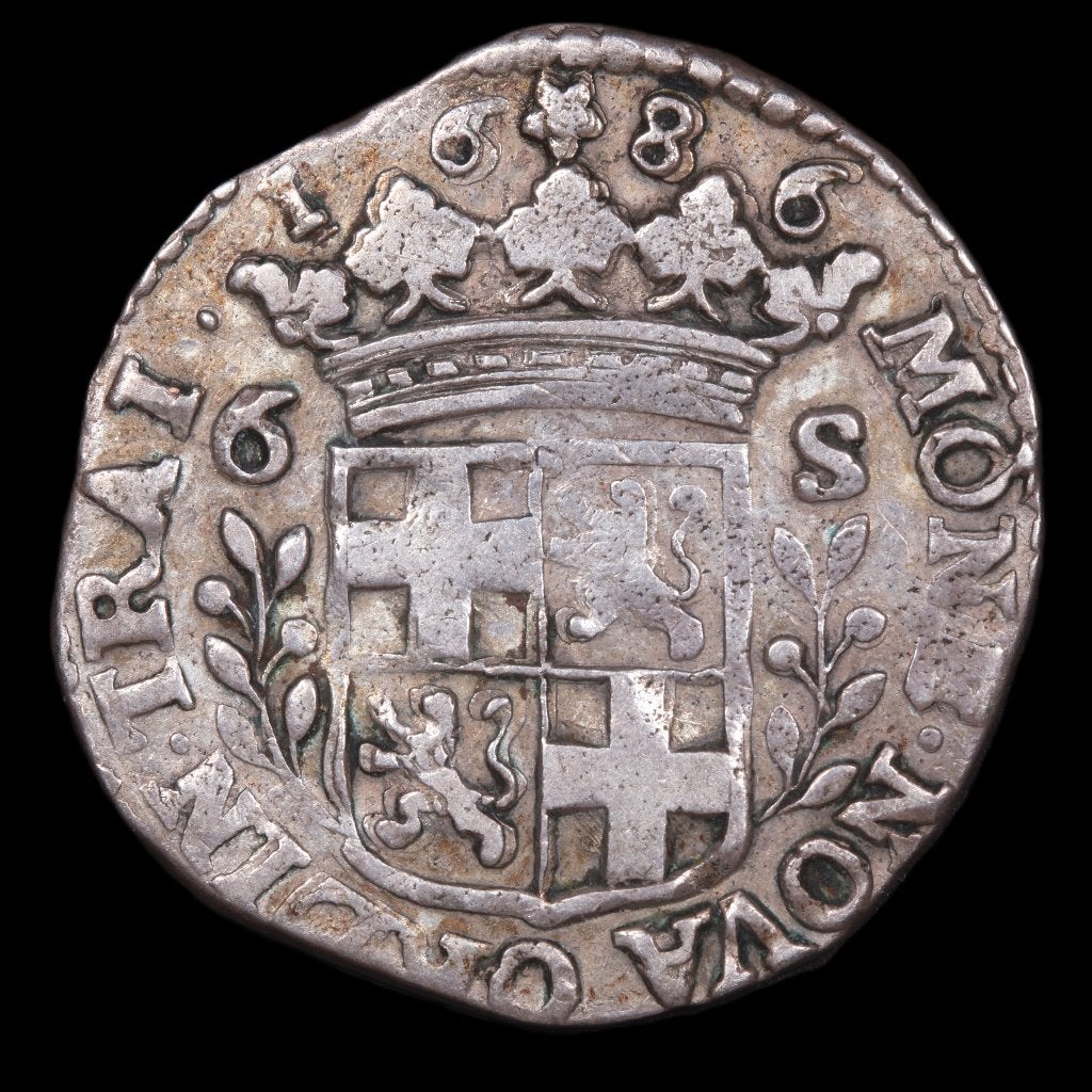 Ruiterschelling Utrecht 1686. Zfr+., Vóór koninkrijk, Zilver, Losse munt, Overige waardes