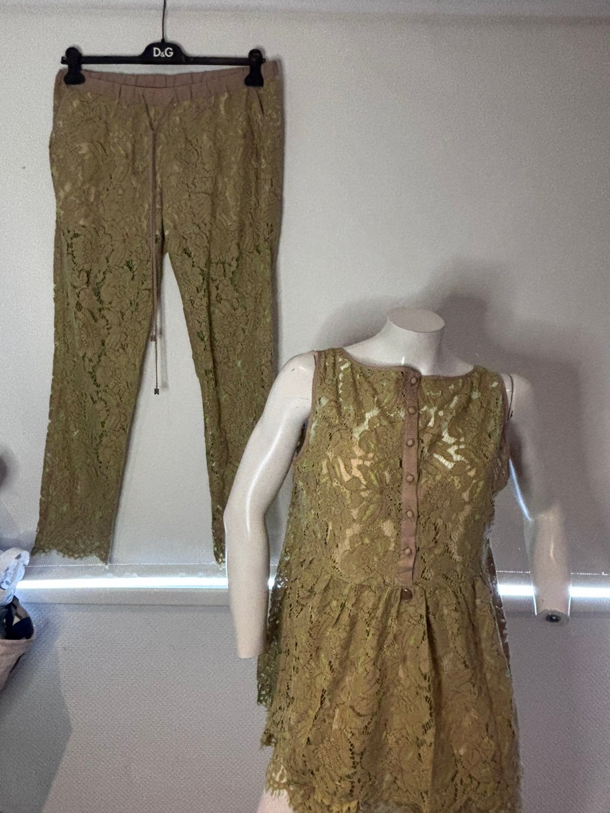 Twinset kanten broek met 2 delig top xl, Overige typen, ., Maat 46/48 (XL) of groter, Ophalen of Verzenden