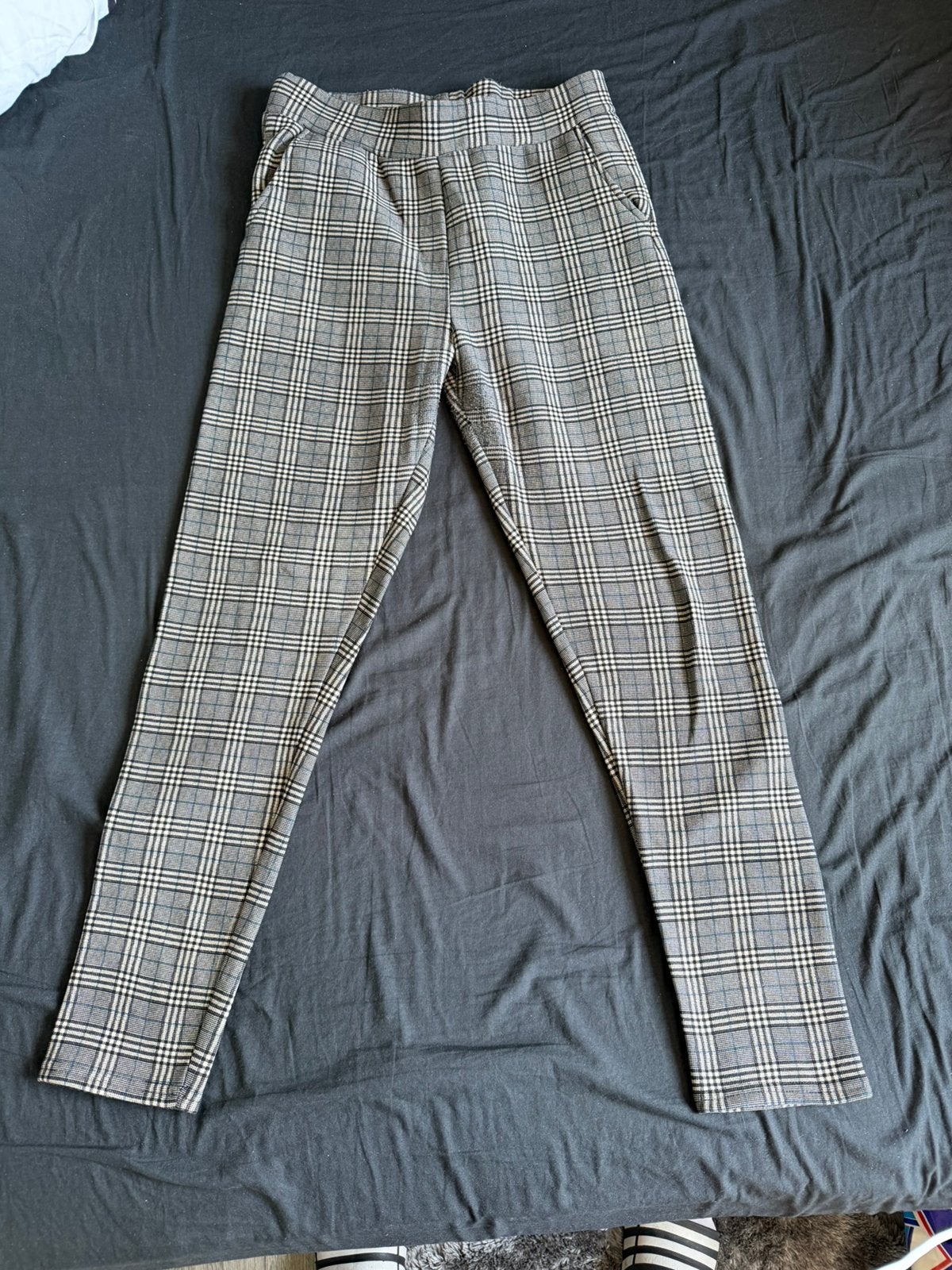 Elisa immagine geruite broek M/L - zacht en warm, Legging, Zwart, Maat 40/42 (M), Ophalen of Verzenden
