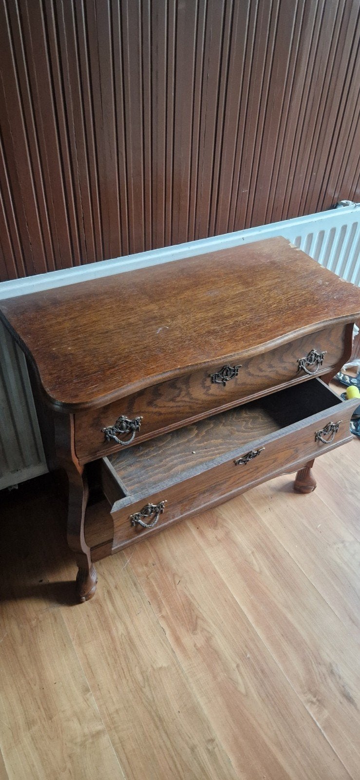 Antieke ladekastje met 3 lades - H85xB74xD37 cm, Antiek en Kunst, Ophalen