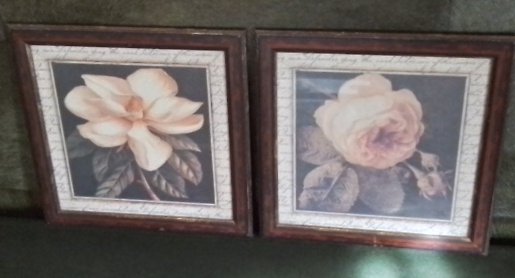 Schilderij. Ancient rose, Sid Dickens, Antiek en Kunst, Ophalen, Overige technieken, Achter glas, Overige onderwerpen