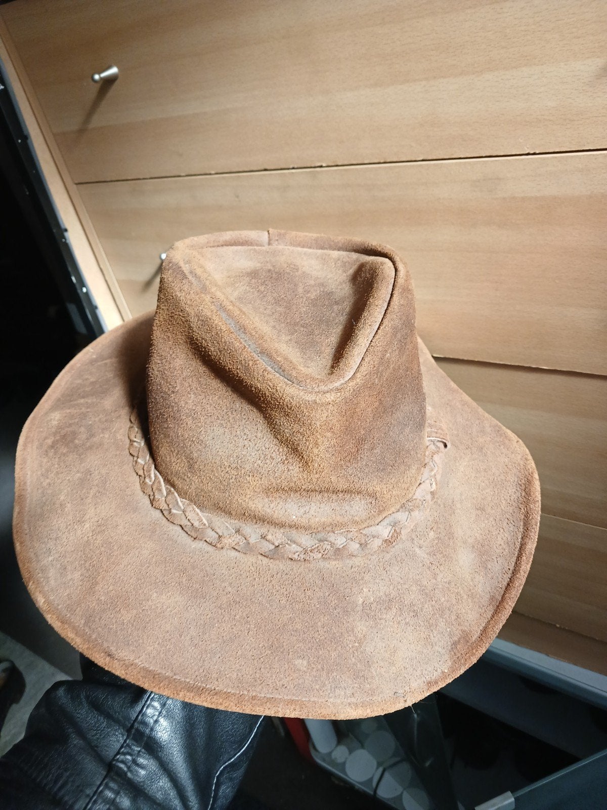 minne tonka leather hat, Ophalen of Verzenden, Zo goed als nieuw, One size fits all