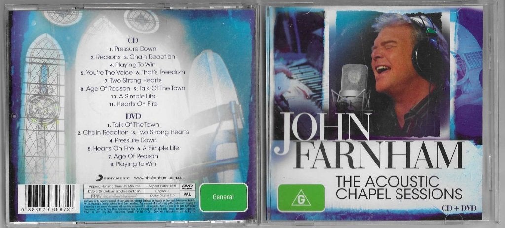 John Farnham - The Acoustic Chapel Sessions CD+DVD, Ophalen of Verzenden