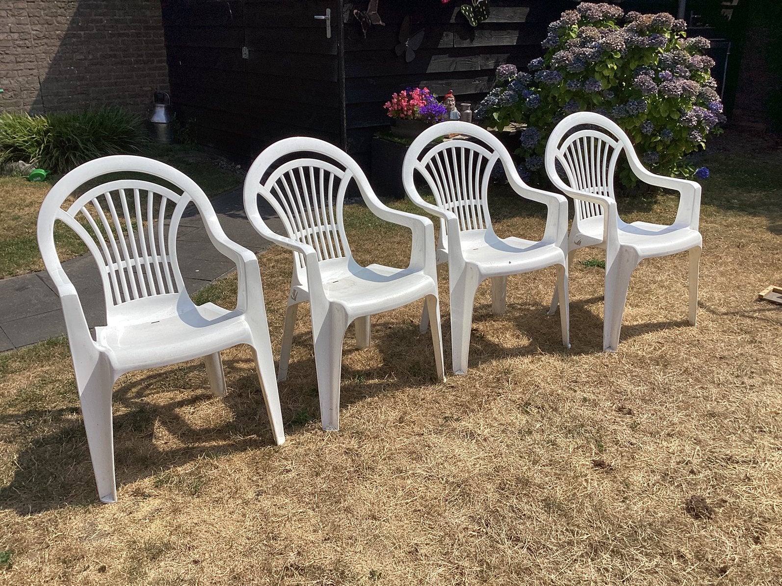 Lichtgewicht kunststof tuinstoelen, Tuin en Terras, Tuinstoelen, Ophalen, Gebruikt, Kunststof, Stapelbaar