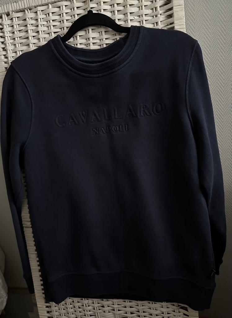 Mooie donkerblauwe / sweater van Cavallaro maat S @@, Ophalen of Verzenden, Zo goed als nieuw, Blauw
