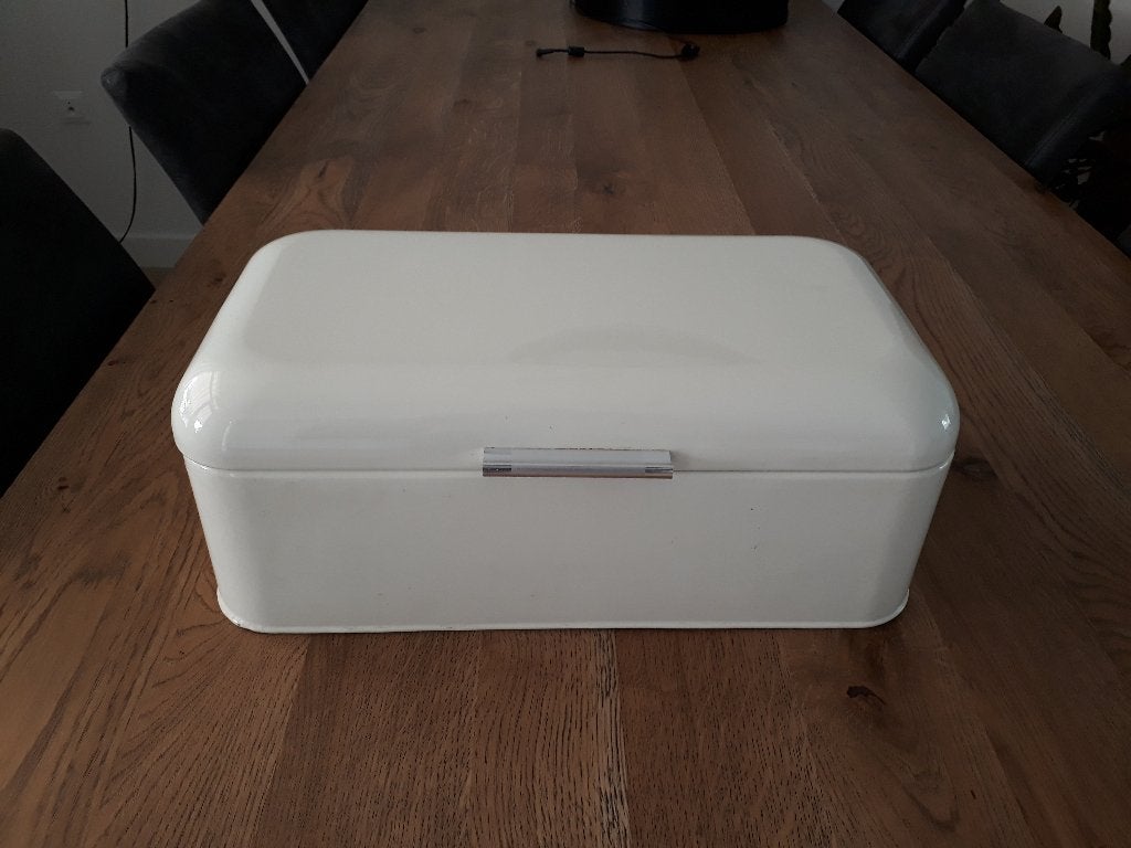 Mooie witte broodtrommel als nieuw !, Ophalen of Verzenden, Zo goed als nieuw, Metaal, Brabantia