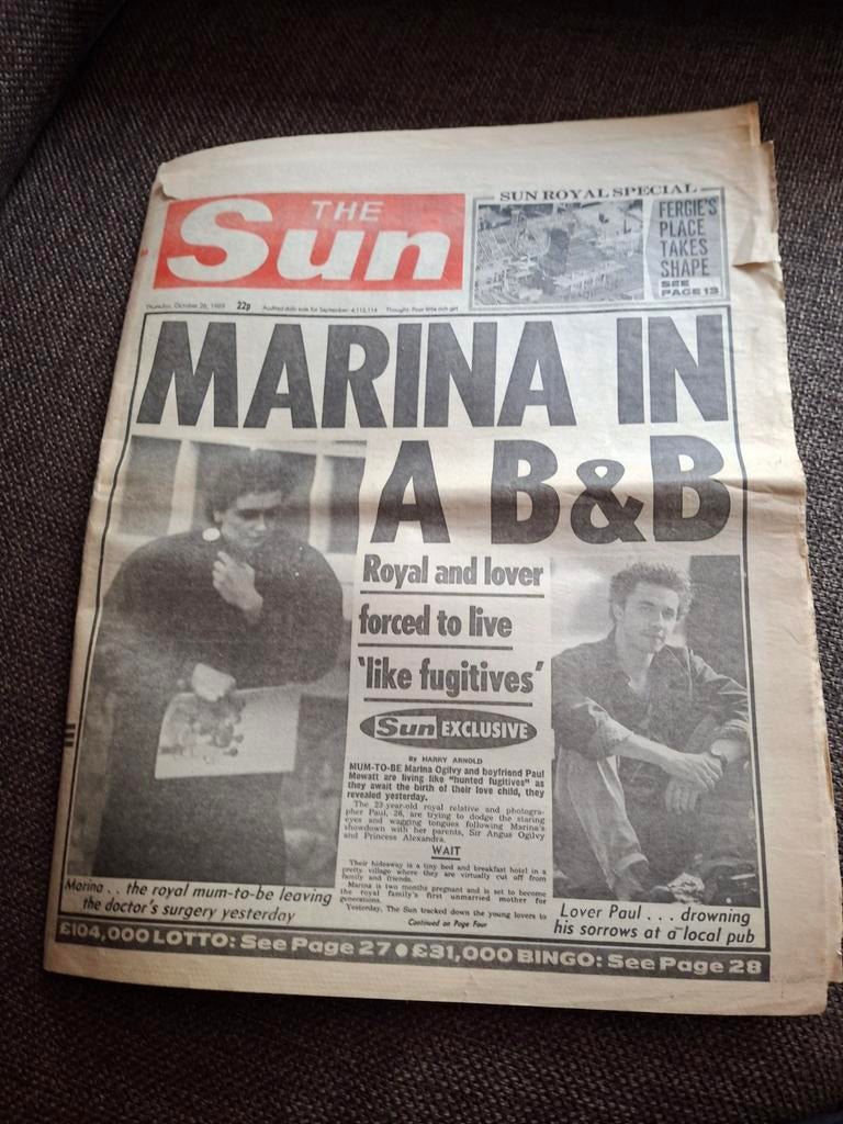 The Sun Engelse krant 1989 Fergie s huis, Verzamelen, Ophalen of Verzenden, 1980 tot heden, Tijdschrift