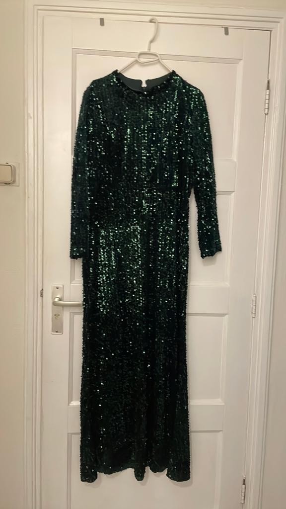 Prachtige Groene Pailletten Avondjurk - Maat 44, Kleding | Dames, Maat 46/48 (XL) of groter, Ophalen of Verzenden, Zo goed als nieuw