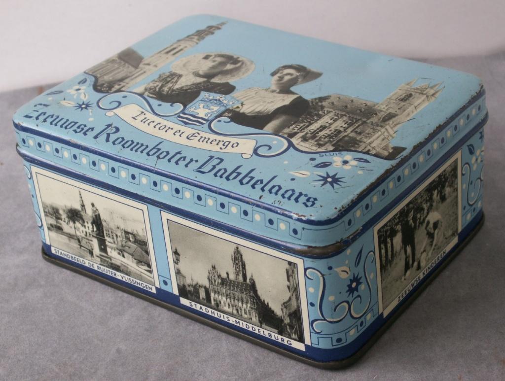 Vintage blik Zeeuwse roomboter Babbelaars Luctor et Emergo, Verzamelen, Blikken, Ophalen of Verzenden, Gebruikt, Overige