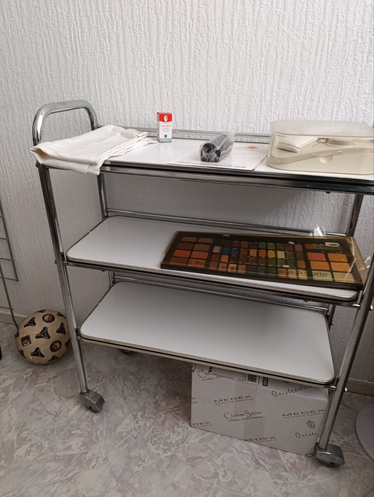 Verrijdbaar serveerwagen/trolley met 3 planken, Ophalen of Verzenden
