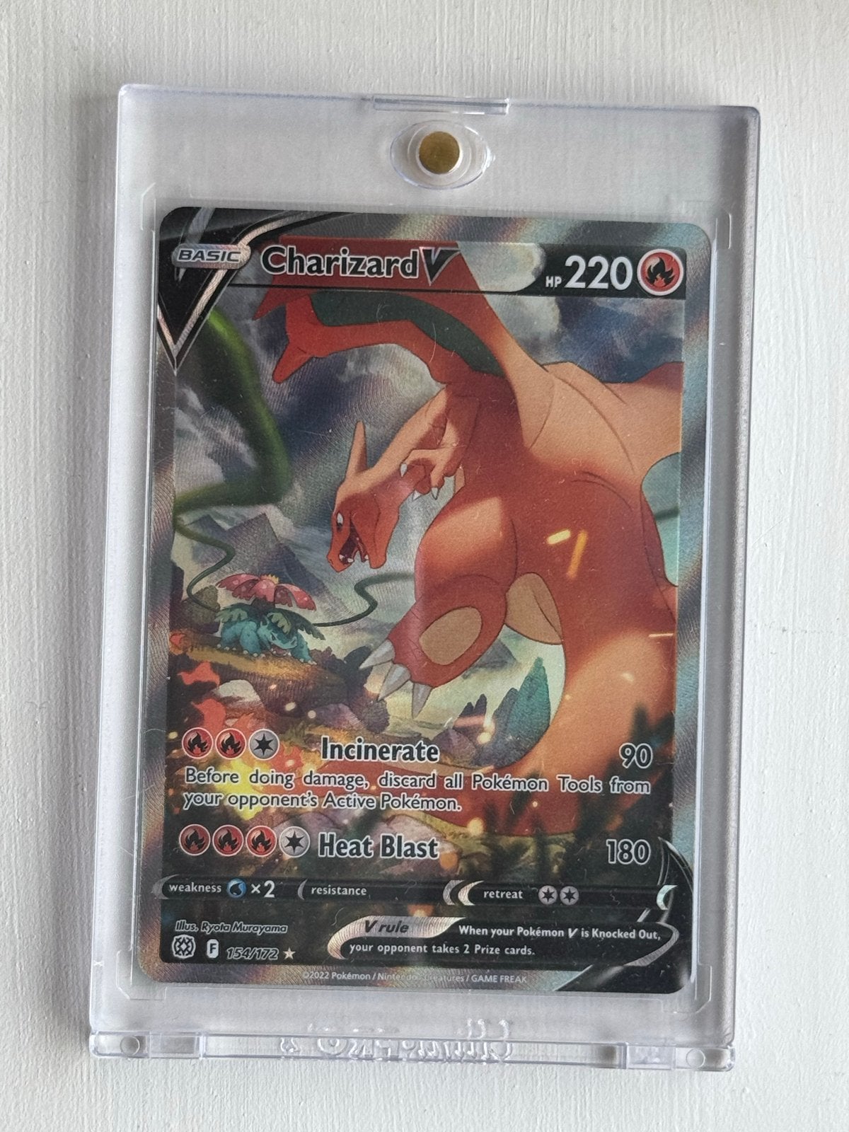 Charizard 154/172 VMAX Pokémon kaart - Uitstekende staat, Ophalen of Verzenden, Zo goed als nieuw, Losse kaart, Foil