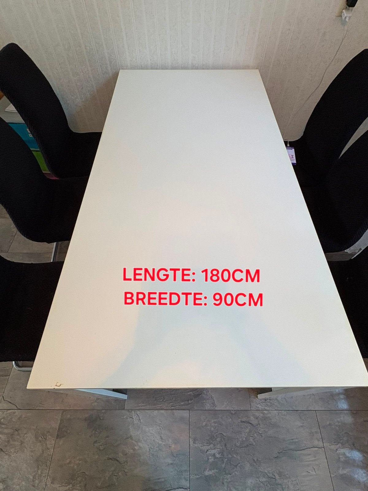 Stevige eettafel, Ophalen, Overige materialen, Gebruikt, 50 tot 100 cm