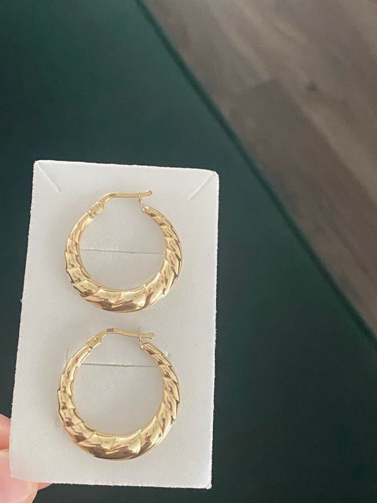 14 karaat gouden oorbellen gemerkt 585, Ophalen of Verzenden, Nieuw, Goud, Goud