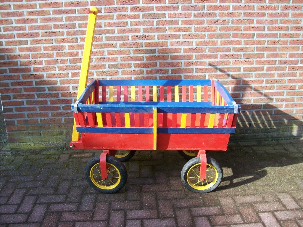 houten kar, Ophalen, Gebruikt