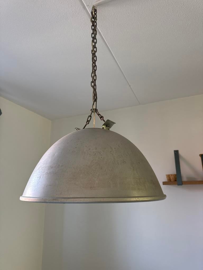 Stoere Industriële Hanglamp - Metaal, Ophalen, Gebruikt, Metaal, 50 tot 75 cm
