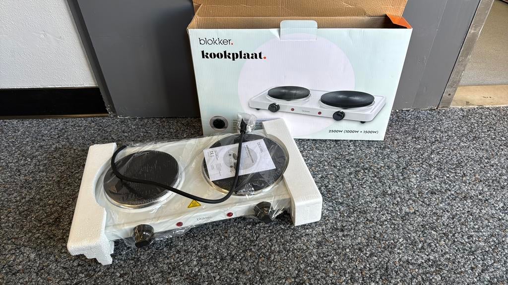 Blokker kookplaat electrisch, Witgoed en Apparatuur, Kookplaten, Ophalen, Nieuw, 3 kookzones of minder, Vrijstaand
