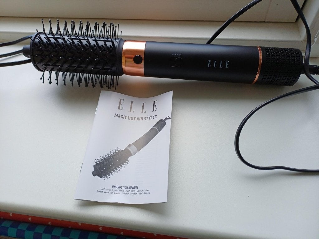 ELLE Magic Hot Air Styler - Elektrische Föhnborstel, Ophalen of Verzenden, Zo goed als nieuw, Föhn of Haardroger
