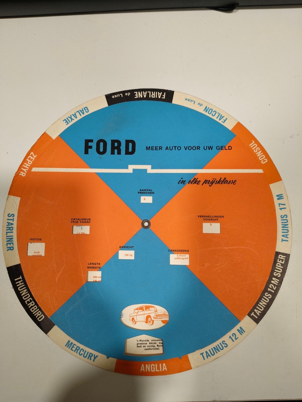 Vintage Ford Autokeuzewiel - Informatie over modellen, Verzenden, Gebruikt, Gebruiksvoorwerp
