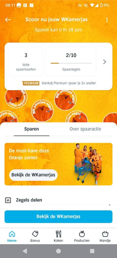 AH wk kamerjas zegels, Verzamelen, Supermarktacties, Albert Heijn, Ophalen