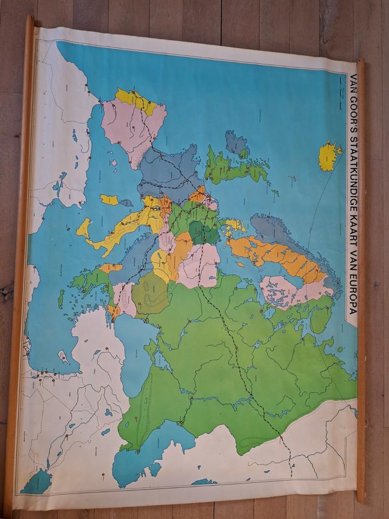 Van Goor's staatkundige kaart Europa, Ophalen of Verzenden, Aardrijkskunde