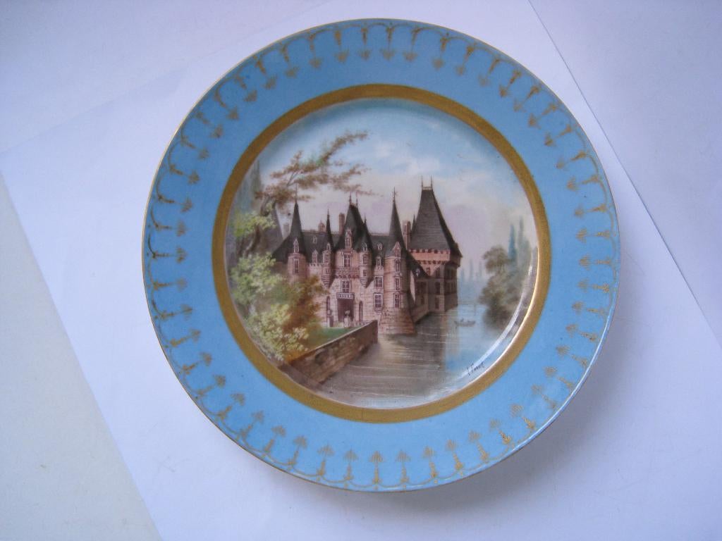 ANTIEK BORD ; verm SEVRES  CHATEAU de MAINTENON, Verzenden