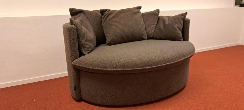 Ovaal design bankje Goossens | Fauteuil Bonbon | Cruquius, Minder dan 50 cm, Minder dan 75 cm, Ophalen of Verzenden, Zo goed als nieuw