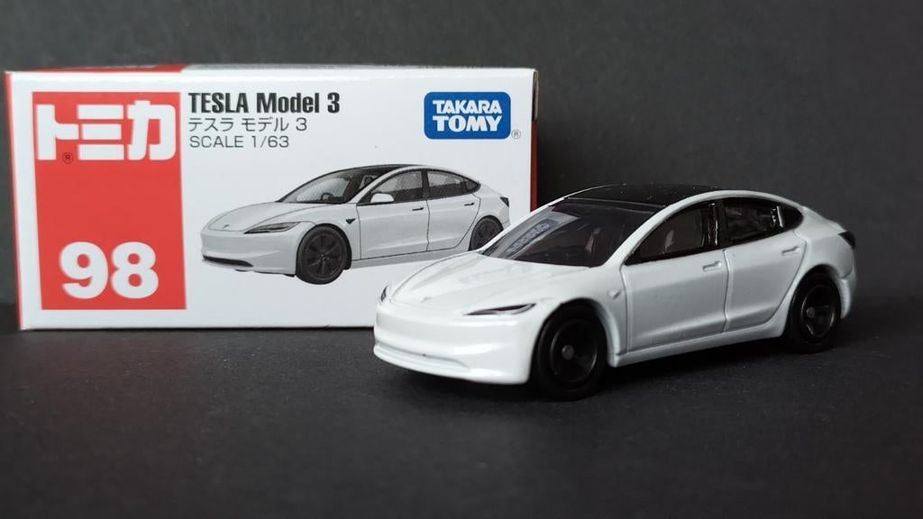 Tesla Model 3 Facelift 1:63 Tomica Tomy Pol, Japan, Auto, Verzenden, Nieuw