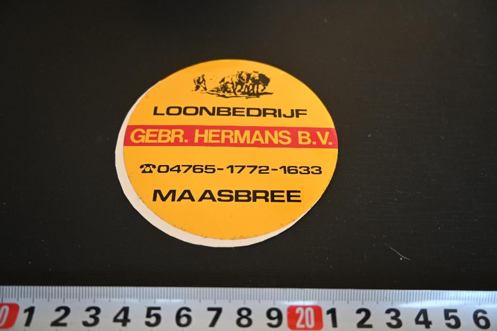 sticker Maasbree Loonbedrijf GEBR. HERMANS BV, Ophalen, Zo goed als nieuw, Sticker