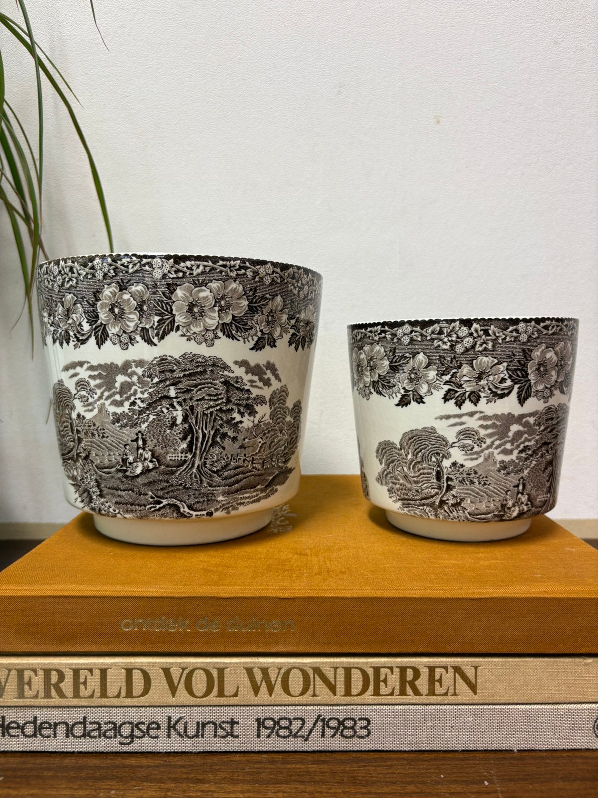 Set Enoch Wedgwood Woodland cachepots bloempot plantenpot, Ophalen of Verzenden