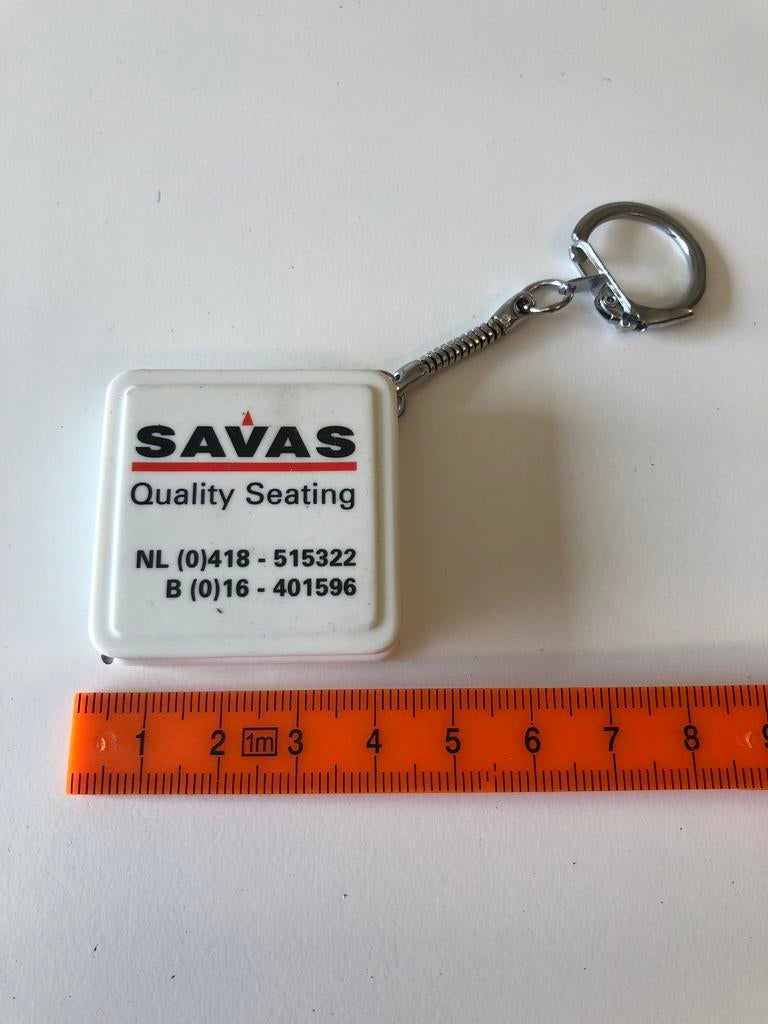 Sleutelhanger rolmaat Savas stoelen, Ophalen of Verzenden, Gebruikt, Transport