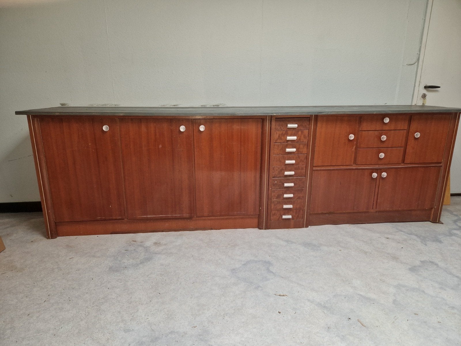 Vintage apothekerskast werktafel, Ophalen, Gebruikt, 5 laden of meer, Minder dan 100 cm